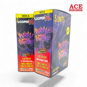 LOOPER XL 3GM THC-P DISPOSABLES 5CT -PURPLE OCTANE INDICA