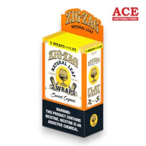 ZIG ZAG NATURAL LEAF WRAPS 2/$1.89 SWEET COGNAC 10CT