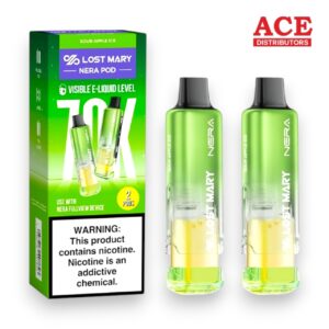 LOST MARY POD NERA FULLVIEW 70000 PUFF 5CT -SOUR APPLE ICE