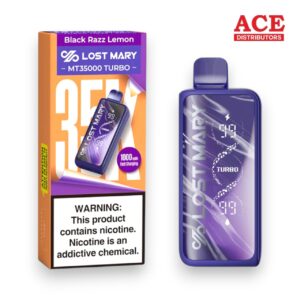 LOST MARY-ELF BAR DISPOSABLE MT-35000 PUFF 5CT -BLACK RAZZ LEMON