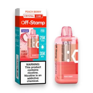 OFF-STAMP X CUBE CRYSTAL 35000PUFF POD 5CT -PEACH BERRY