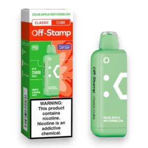 OFF-STAMP CLASSIC CUBE 25000PUFF POD 5CT -SOUR APPLE WATERMELON