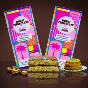 DUBAI CHOCOLATE CRAZY CHOCO KUNAFA W/ MILK CHOCOLATE 7OZ 4CT