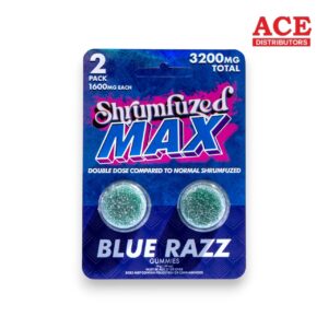 SHRUMFUZED MAX DOUBLE DOSE GUMMIES 3200MG 2PK 10CT BLUE RAZZ
