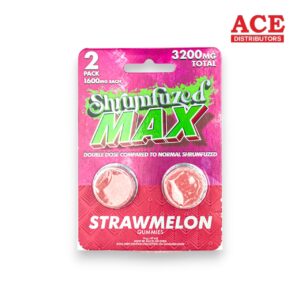 SHRUMFUZED MAX DOUBLE DOSE GUMMIES 3200MG 2PK 10CT STRAWMELON