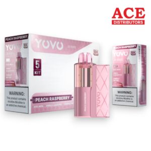 YOVO JB50000 PUFF DISPOSABLE 5CT -PEACH RASPBERRY