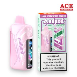 ADJUST MYRUSHER 40000PUFFS DISPOSABLE 5CT -SOUR STRAWBERRRY DRAGON