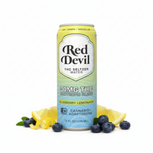 RED DEVIL THC SELTZER 30MG 12OZ 12CT - BLUEBERRY LEMONADE
