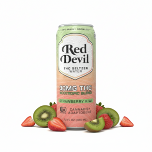 RED DEVIL THC SELTZER 30MG 12OZ 12CT - STRAWBERRY KIWI