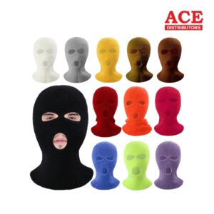 WINTER THREE HOLE MASK ASST. 12CT