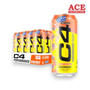 C4 JOLLY RANCHER ENERGY 16OZ  PEACH 12CT