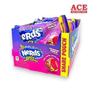 NERDS JUICY GUMMY CLUSTER STRAWBERRY PUNCH 2.65OZ 12CT