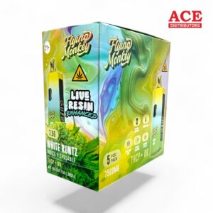 FLYING MONKEY LIVE RESIN ENHANCED 7.5GM THCP DISPOSABLE 5CT - WHITE RUNTZ INDICA