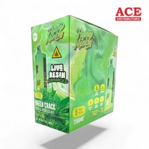 FLYING MONKEY LIVE RESIN ENHANCED 7.5GM THCP DISPOSABLE 5CT - GREEN CRACK HYBRID