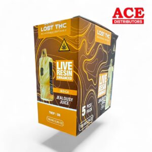 LOST THC LIVE RESIN 7500MG THCP/D8 DISPOSABLE 5CT - JEALOUSY JUICE INDICA