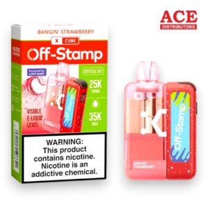 OFF-STAMP X CUBE CRYSTAL 35000PUFF KIT 5CT -BANGIN STRAWBERRY