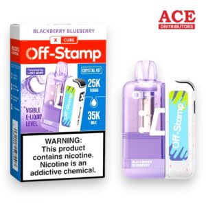 OFF-STAMP X CUBE CRYSTAL 35000PUFF KIT 5CT -BLACKBERRY BLUEBERRY