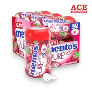 MENTOS 50 PCS BOTTLE PURE FRESH STRAWBERRY 4CT