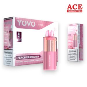 YOVO JB50000 PUFF POD 5CT -PEACH RASPBERRY