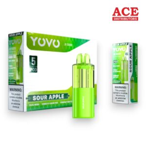 YOVO JB50000 PUFF POD 5CT -SOUR APPLE