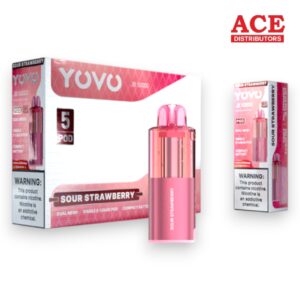 YOVO JB50000 PUFF POD 5CT -SOUR STRAWBERRY