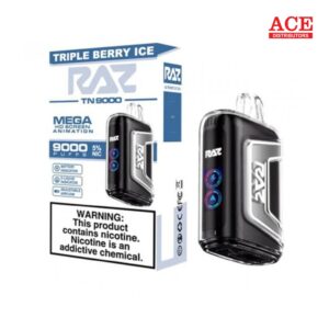 RAZ TN 9000 PUFFS DISPOSABLE 5CT BOX - TRIPLE BERRY ICE