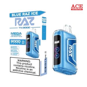 RAZ TN 9000 PUFFS DISPOSABLE 5CT BOX - BLUE RAZZ ICE
