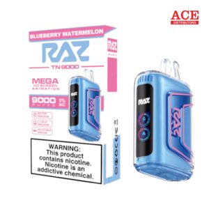 RAZ TN 9000 PUFFS DISPOSABLE 5CT BOX - BLUEBERRY WATERMELON