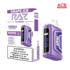 RAZ TN 9000 PUFFS DISPOSABLE 5CT BOX - GRAPE ICE