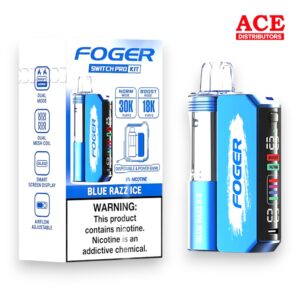 FOGER SWITCH PRO 30000 PUFFS DISPOSABLE KIT 5CT BOX - BLUE RAZZ ICE