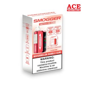 SMOGGER SWITCH PRO 40000 PUFFS DISPOSABLE KIT 5CT BOX - WATERMELON BUBBLEGUM