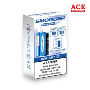 SMOGGER SWITCH PRO 40000 PUFFS DISPOSABLE KIT 5CT BOX - BLUE RAZZ ICE