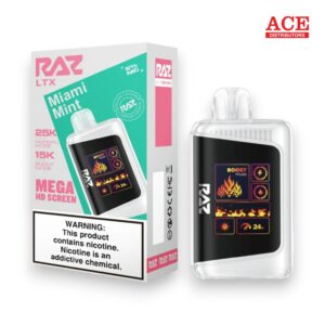 RAZ LTX 25000 PUFFS DISPOSABLE 5CT BOX -MIAMI MINT