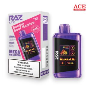 RAZ LTX 25000 PUFFS DISPOSABLE 5CT BOX -BANGIN SOUR BERRIES