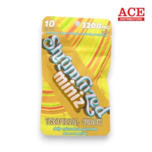 SHRUMFUZED MINIZ GUMMIES 3200MG 10PK 10CT TROPICAL PEACH