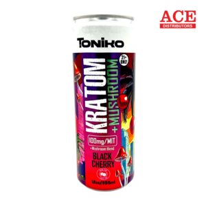 TONIKO KRATOM MUSHROOM SELTZER 100MG/MIT 12CT - BLACK CHERRY