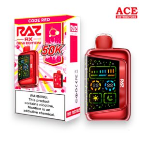 RAZ RX DEW ED. 50000 PUFFS DISPOSABLE 5CT BOX -CODE RED