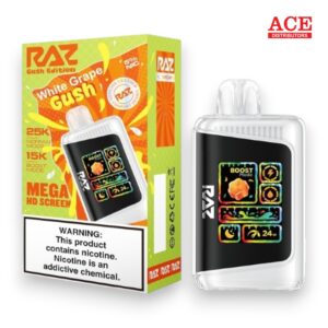 RAZ LTX 25000 PUFFS DISPOSABLE 5CT BOX -WHITE GRAPE GUSH