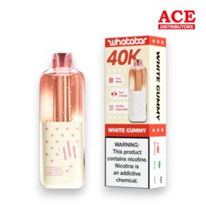 WHATABAR 40K PUFF DISPOSABLE 5CT - WHITE GUMMY