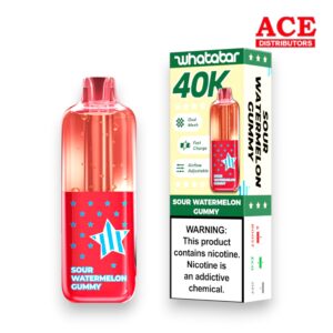 WHATABAR 40K PUFF DISPOSABLE 5CT - SOUR WATERMELON GUMMY