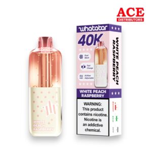 WHATABAR 40K PUFF DISPOSABLE 5CT - WHITE PEACH RASPBERRY