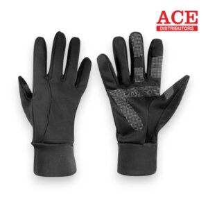 WINTER GLOVES BLACK TOUCH SCREEN 12CT