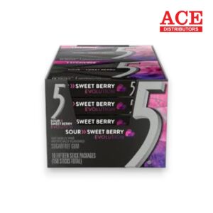 WRIG 5 GUM 10CT SOUR SWEET BERRY EVOLUTION SLIMPACK