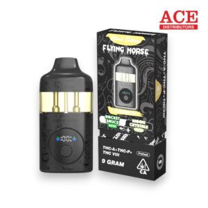 FLYING HORSE BLACK EDITION 9GM THC-P DISPOSABLE 5CT -ROCKET SAUCE/MOON CRYTALS