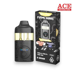 FLYING HORSE BLACK EDITION 9GM THC-P DISPOSABLE 5CT -HAN SOLO SAUCE/RAINBOW CHIP