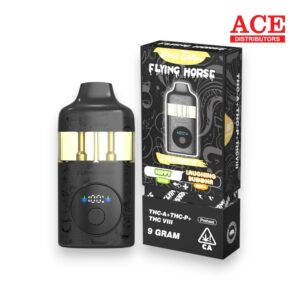 FLYING HORSE BLACK EDITION 9GM THC-P DISPOSABLE 5CT -HIPPY/LAUGHING BUDDHA