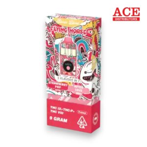 FLYING HORSE STONER BLEND 9GM THC-P DISPOSABLE 5CT -STRAWBERRY POP/AFTER LOVE