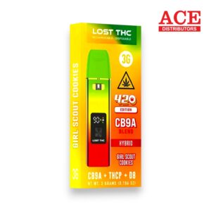 LOST THC 420 CB9A 3GM THCP DISPOSABLE 5CT -GIRL SCOUT COOKIES HYBRID