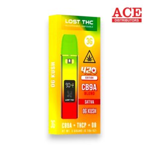 LOST THC 420 CB9A 3GM THCP DISPOSABLE 5CT -OG KUSH INDICA