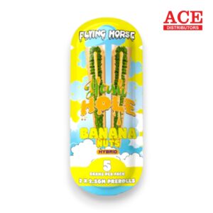 FLYING HORSE HASH HOLE 2.5GM PREROLL 2PK/5CT -BANANA NUTS HYBRID